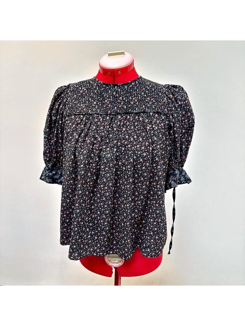 Ulla Johnson Women's Black and Multi Blous